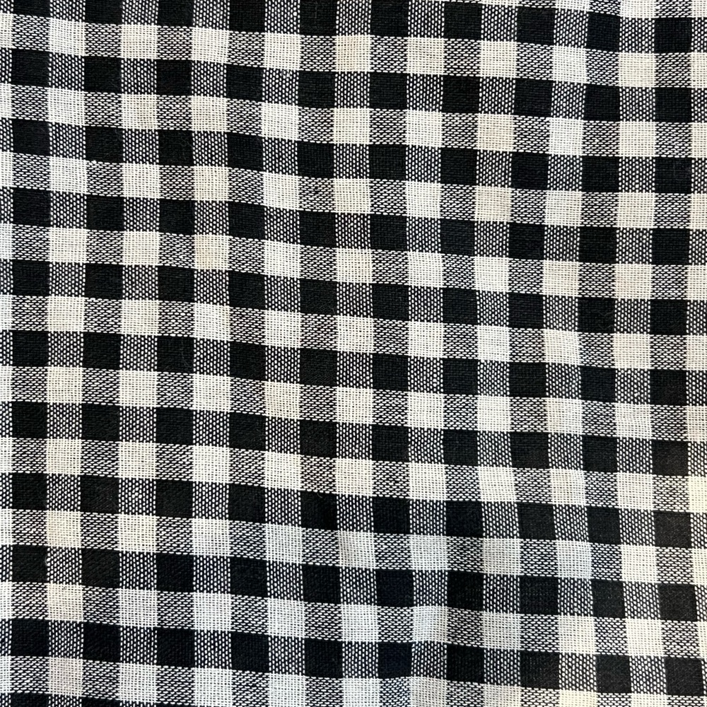 Black And White Gingham Patterned Mini Dress - image 2